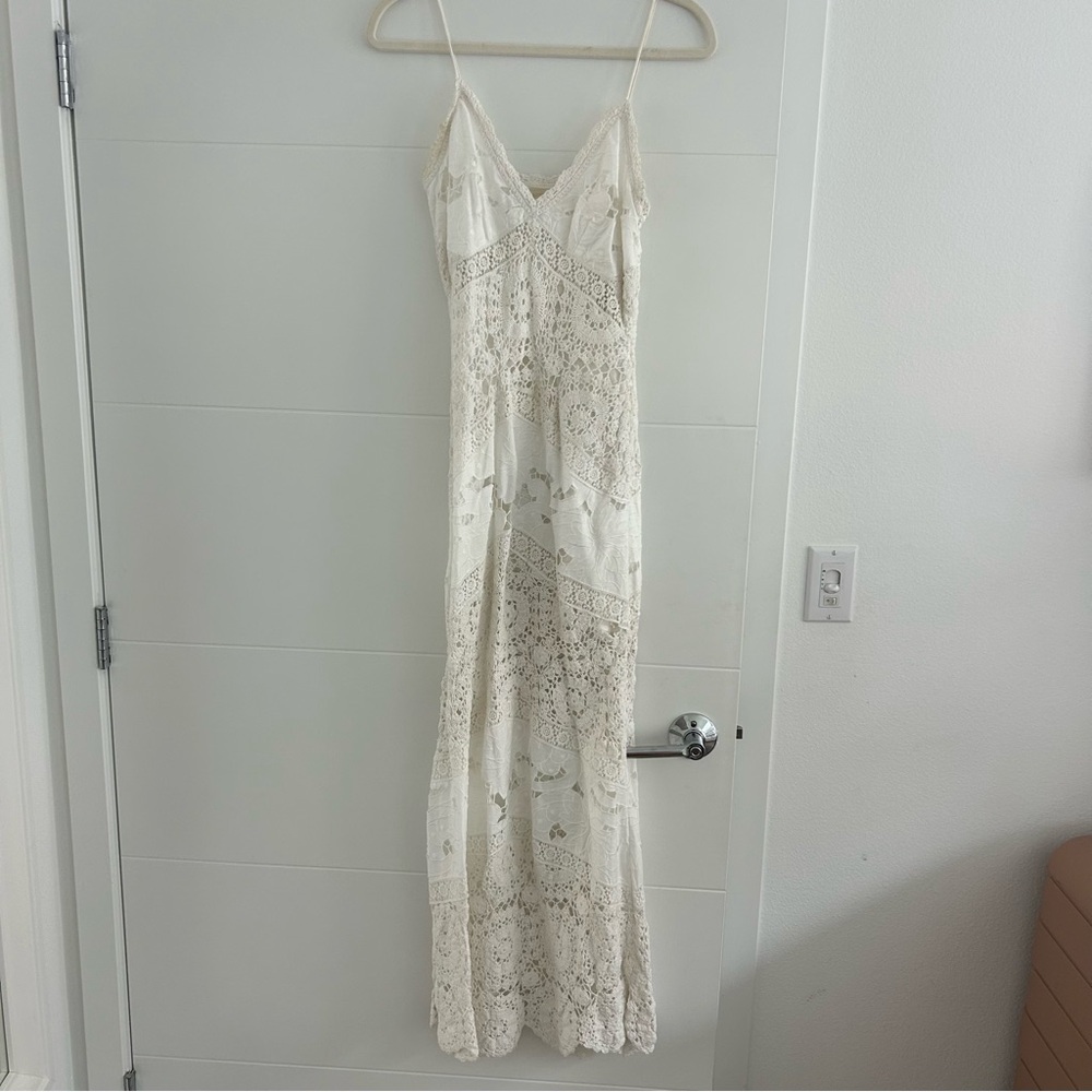 LoveShackFancy Revoires crochet maxi dress